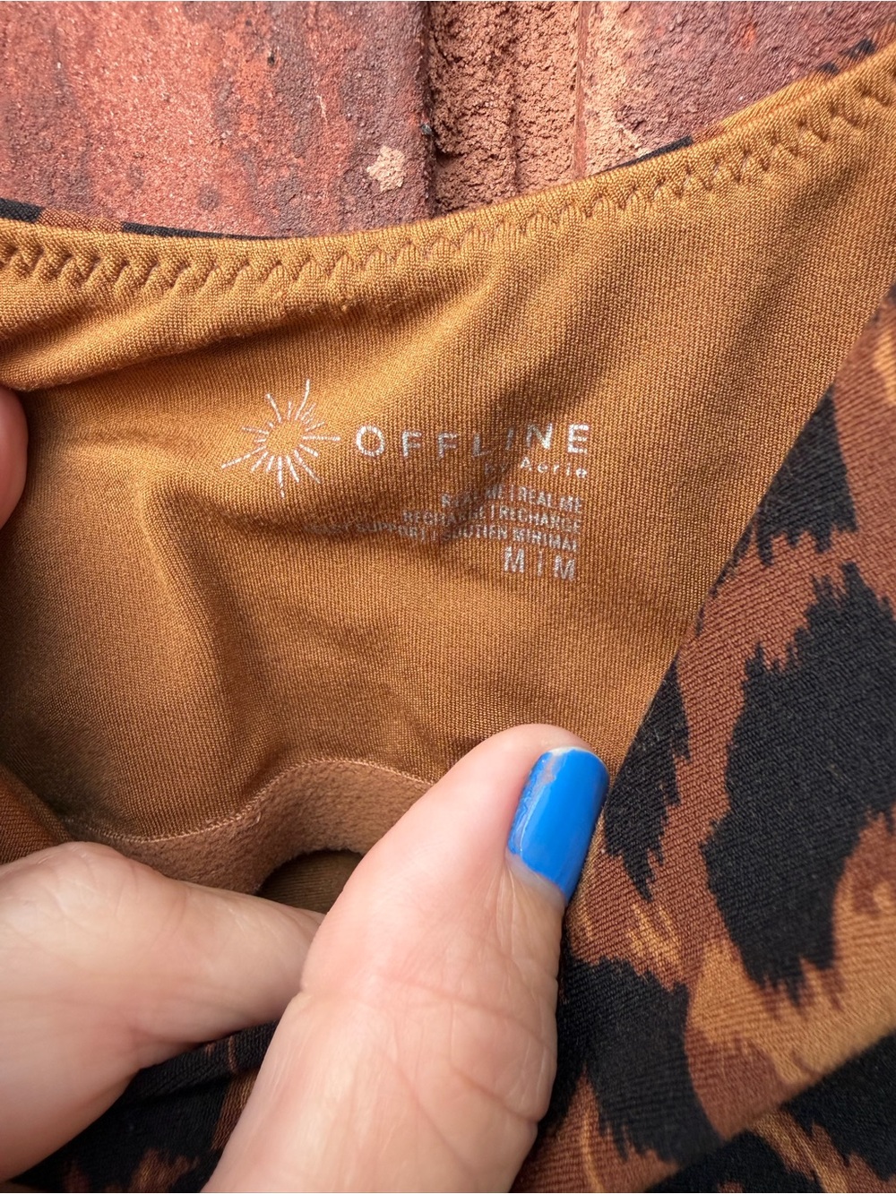 Aerie OFFLINE Sports Bra Cropped Animal Print leopard cheetah medium crop chic - Picture 2 of 2